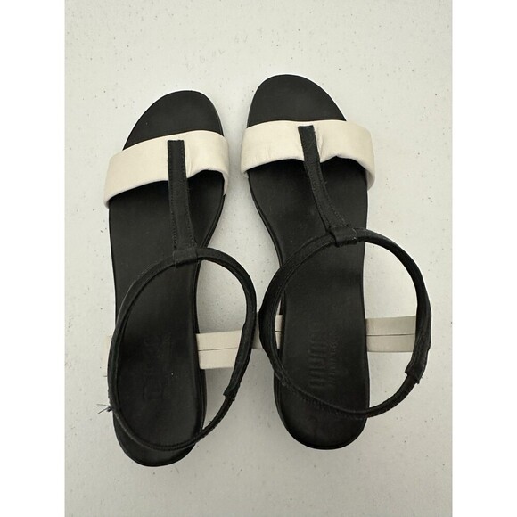 Munro Faran Sandals Black Off White‎ Women’s 7.5M Custom Made Shoes - Picture 1 of 10
